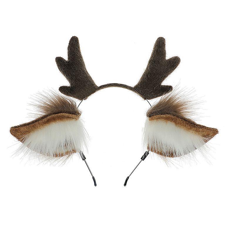 Chiristmas hair accessories antler Headband Halloween cosplay accessories y2k Beast ear headband Hair band girls item deer ear