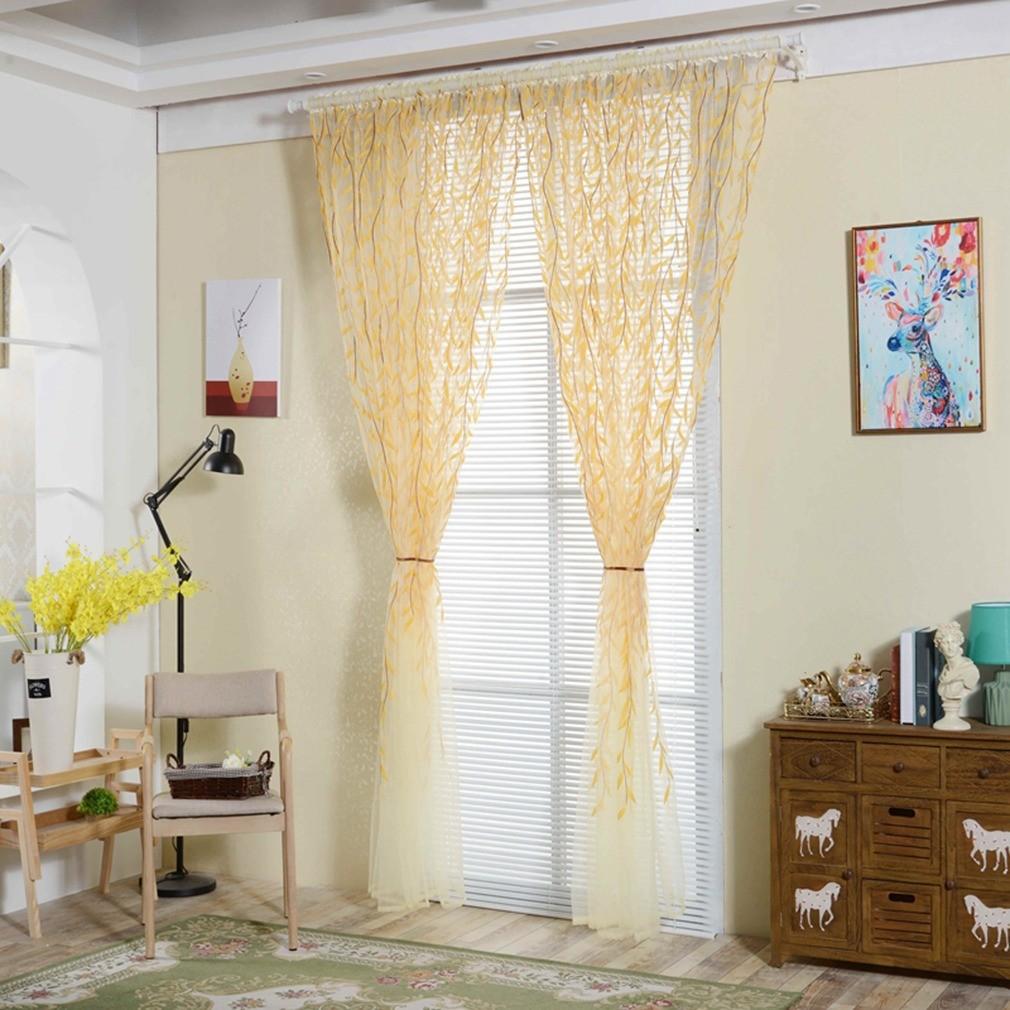 Tenda in Tessuto Foglia di Salice Con Funzione Oscurante Per Decorazione Soggiorno e Camera da Letto