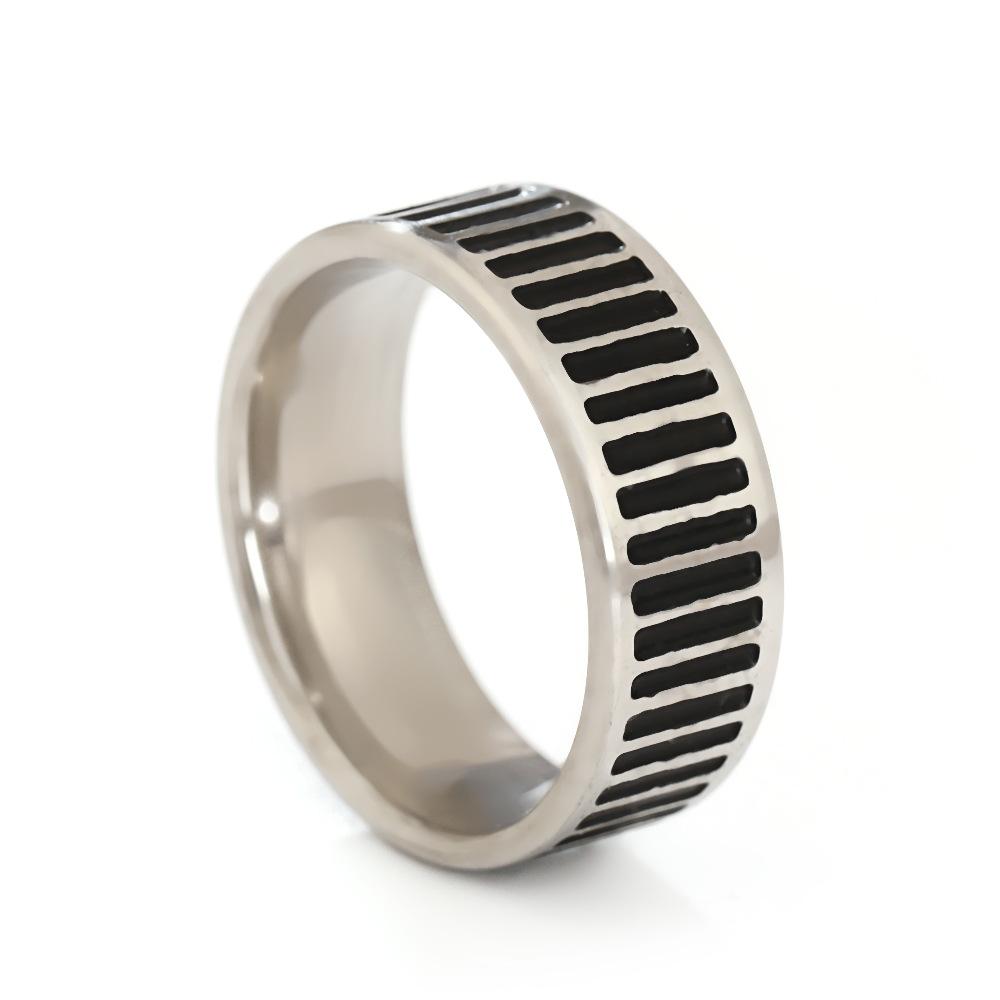 Stainless Steel Black Rings Simple Stainless Steel Ring for Men Women High Quality Anti Stress Jewelry