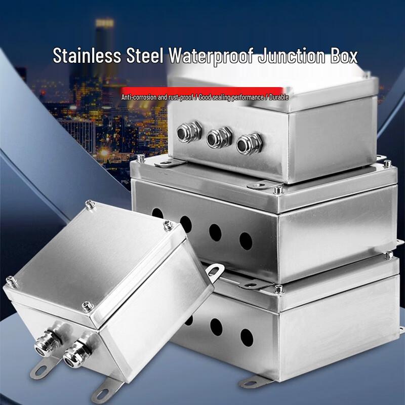 201 Stainless Steel IP65 Waterproof Cable Junction Box