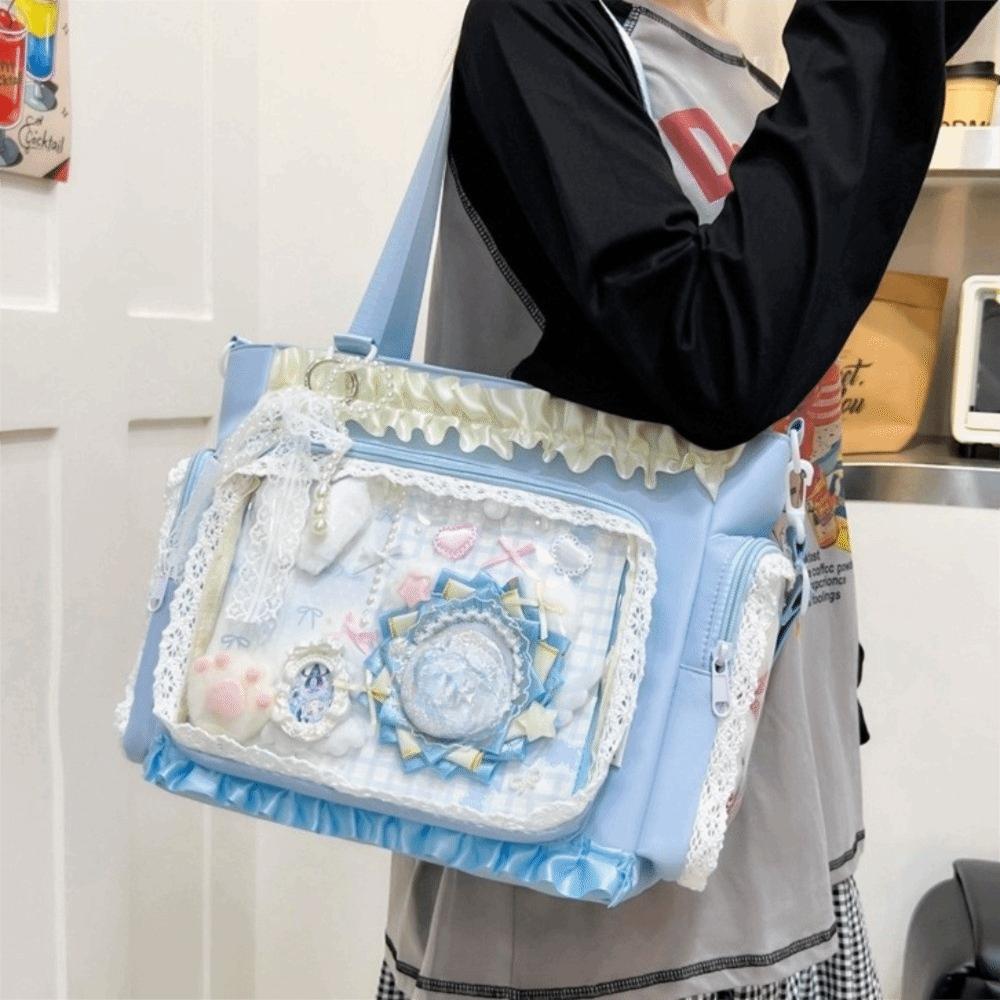 Ballett-Lolita Durchsichtige Umhängetasche Schleife Anime Umhängetasche Neue Tragetasche Partys