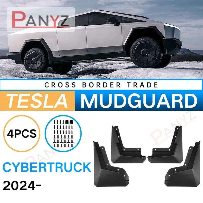 MudFlaps For Tesla Cybertruck  2024 Pickup Mudguards Mud Flaps Splash Guards Front Rear Wheels Fender Car Accessories 4Pcs