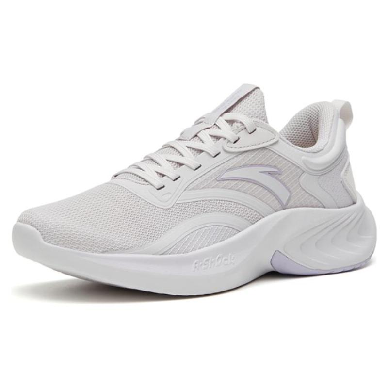 Anta Stinger SE Anti-Slip And Wear-Resistant Breathable Low-Top Running Shoes Women's Gray Purple Sneakers 922315585-4