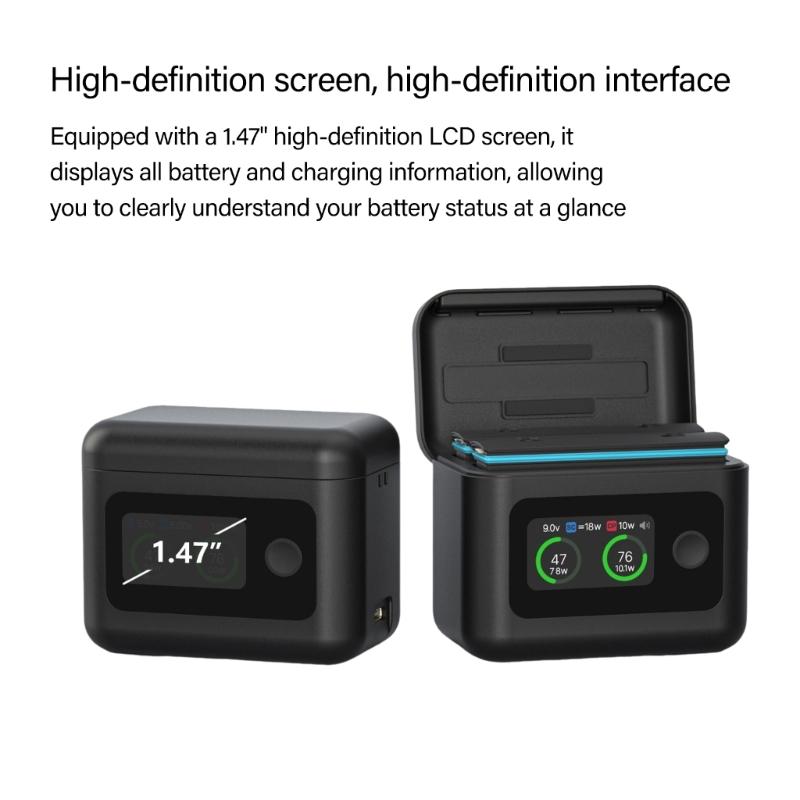 2 Slot Battery Fast Charging Dock For 360 X5 With LCD Screen Display And 27W Output Battery Charging Box