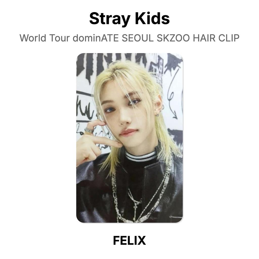 Stray Kids World Tour dominATE SEOUL SKZOO HAIR CLIP Official Photocard