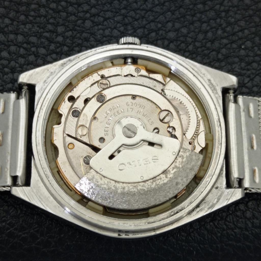 SEIKO 5 AUTOMATIC 6309A VINTAGE JAPAN MENS BLACK COLOR DIAL WATCH a701548-5 R206b-a701548