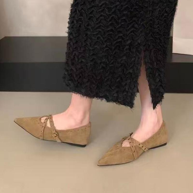 Bowknot Pointed Toe Elegant Women Shoes Low Heel Dress Shoes New Autumn Winter Brand Mary Jane Shoes Women Zapatos De Mujer