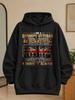 Unisex Hoodie I Am a Grumpy I Served I Sacrificed I Don'T Care with Union Jack Soldier Silhouettes And Grunge Text Graphic