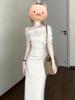 Women's French Off-Shoulder Slimming Long Dress - Autumn 2025 Fashion