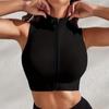 Women's Breathable Zipper Yoga Vest - Shockproof & Sleeveless Fitness Outerwear