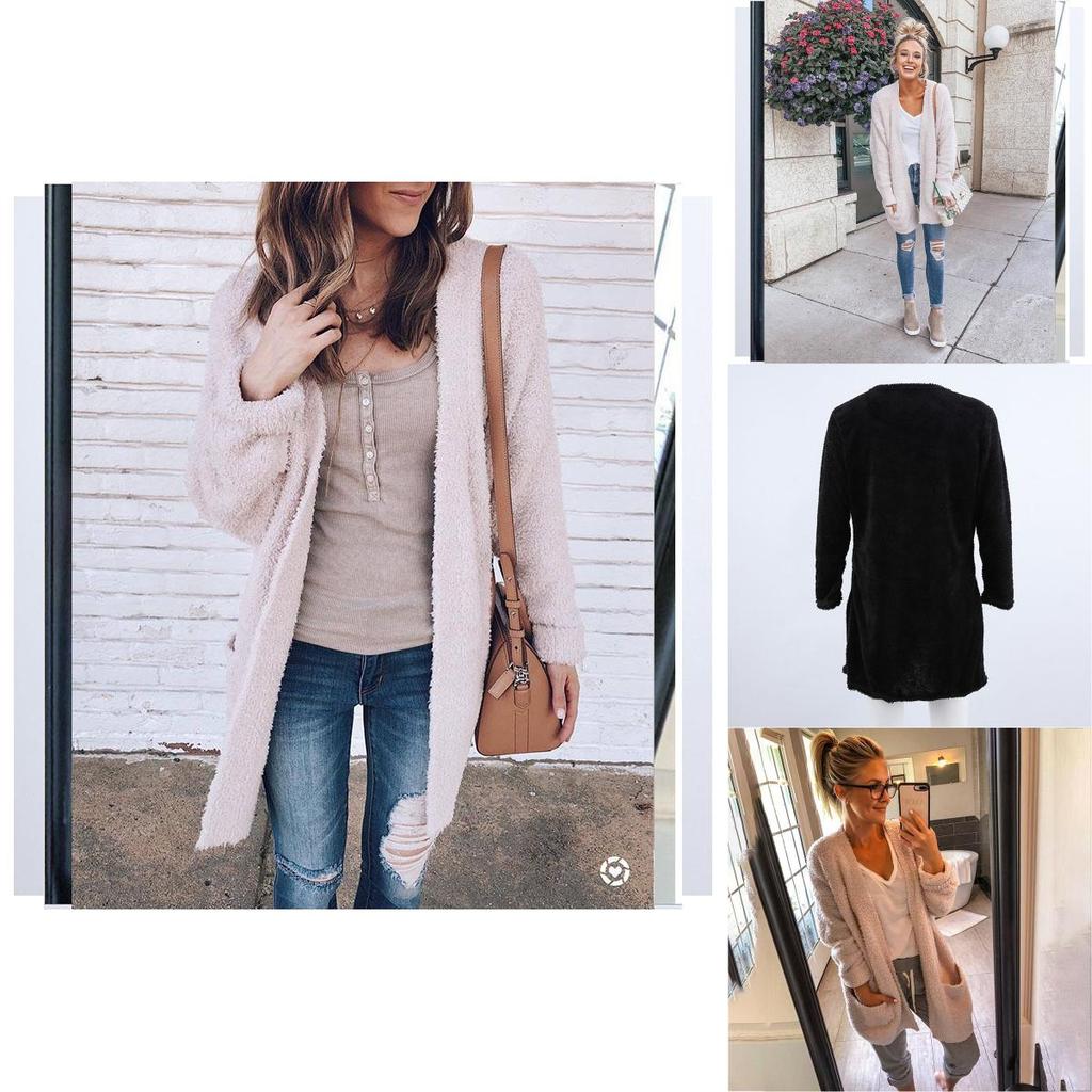 Premium Quality Women Long Sleeve Loose Sweater Knitted Cardigan Coat Jacket Outwear Casual For Effortless Style