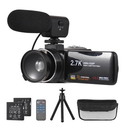 Andoer 2.7K Digital Video Camera Camcorder DV Recorder 48MP 16X Digital Zoom 3.0 Inch IPS Touch