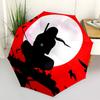 1pc Ninja Moon Automatic Folding Umbrella with 8 Bones, 3-Fold Compact Umbrella, Compact Design On-the-Go Essential, Casual Outdoor Accessor