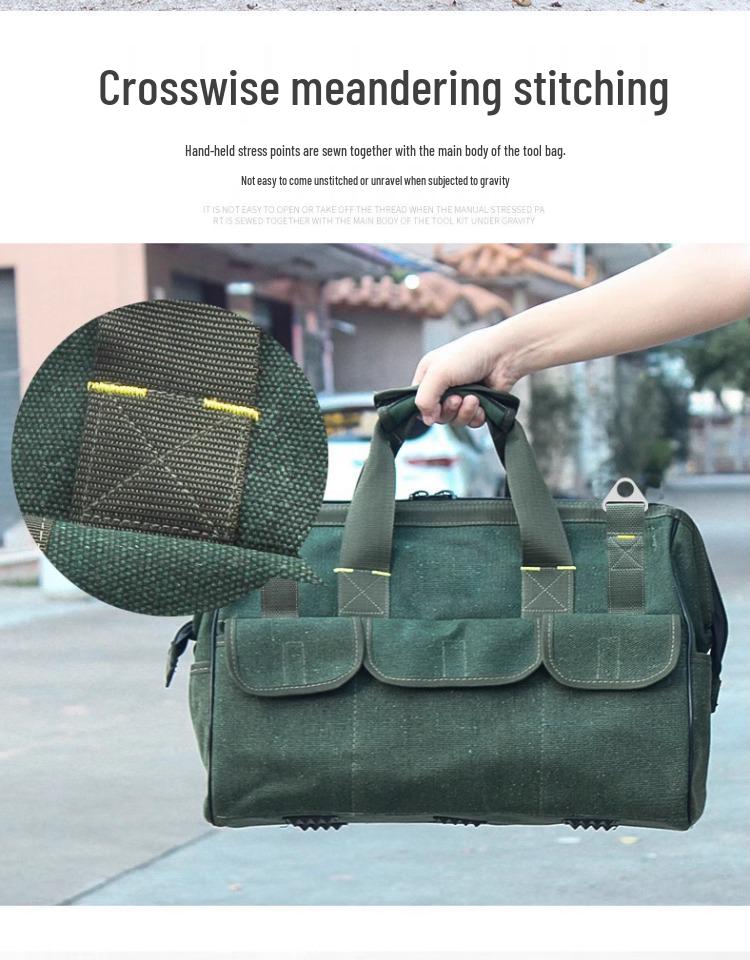 Durable Canvas Tool Bag – Multifunctional Electrician and Repair Shoulder Bag