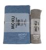 MOKU Bath Towel Face Towel Set [KON-TEX] <59508-90> & (Blue & Gray)