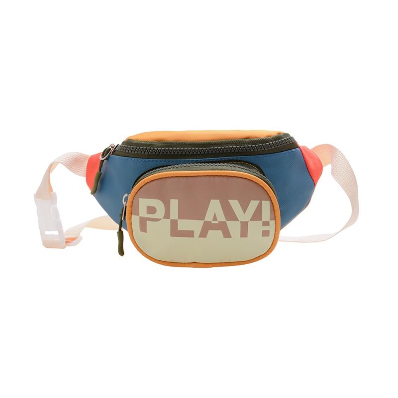 

Сумка кроссбоди для мальчиков и девочек, мультяшный принт с буквами, на молнии, большая вместимость, нейлоновая сумка-мессенджер