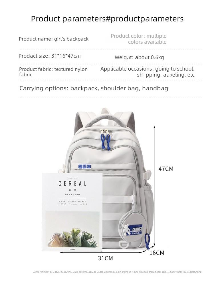 3pcs/set Kids Backpack with Lunch Box Pencil Bag Elementary Middle School Backpack for Girls Student School Bags Teens Bookbag