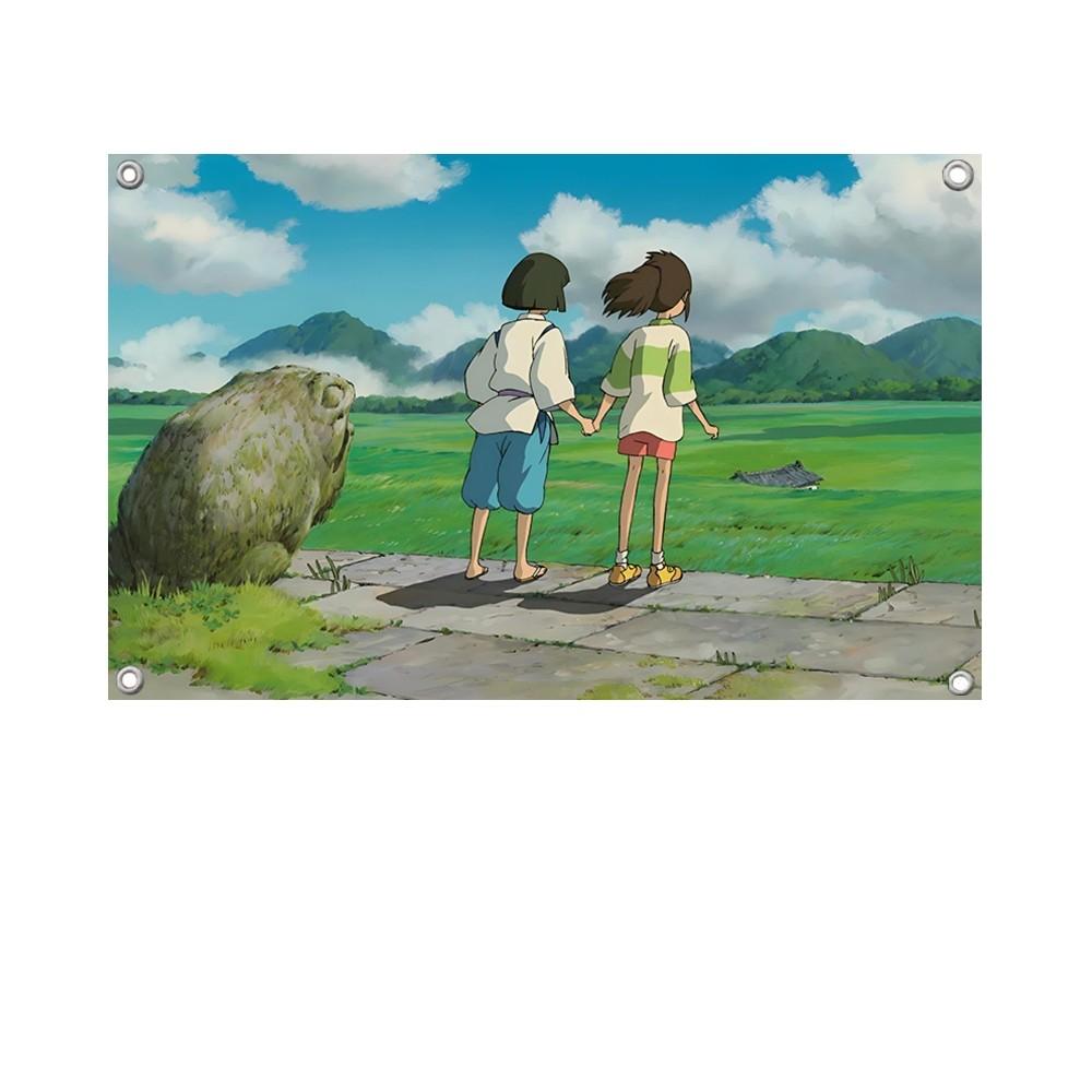 1PC Japanese Anime Classics Flag Banners Four Hole Flag Polyester Outdoor Decor Room Aesthetic