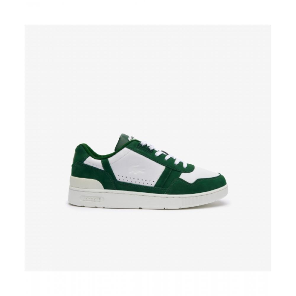 

LACOSTE Men s T Clip Leather Sneakers [White]
