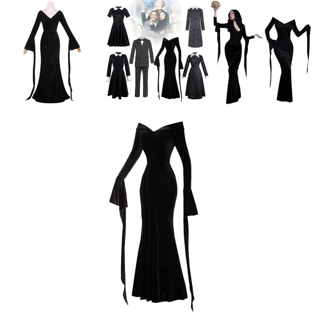 Wednesday Addams Dress Onepiece Cosplay Costumes For Adults Halloween Party Must-have