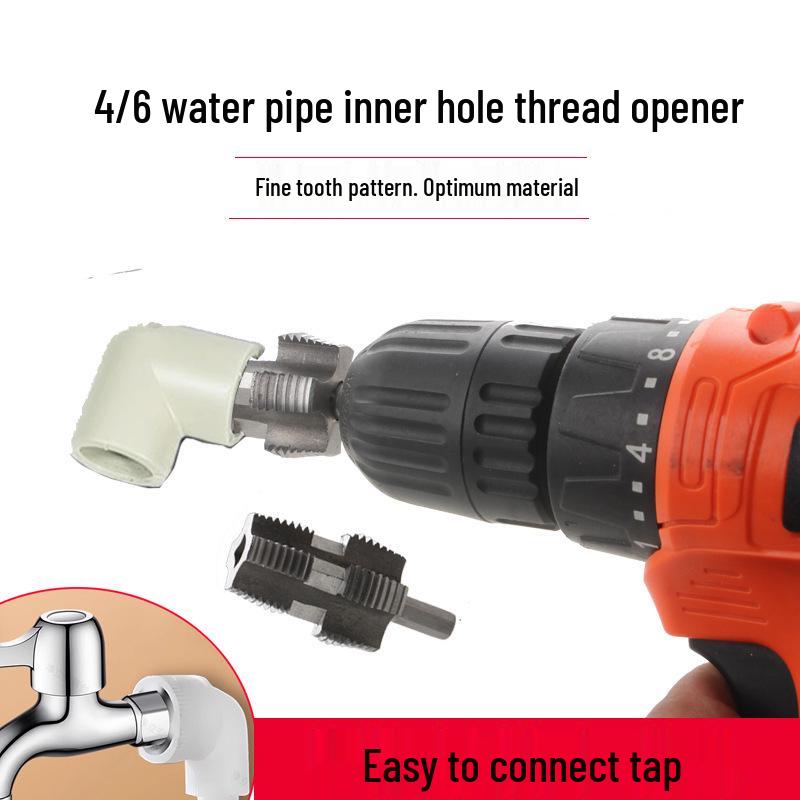 Electric Hex Drill Water Pipe Opener - Universal 4 & 6 Point PPR/PPE Tapping Tool