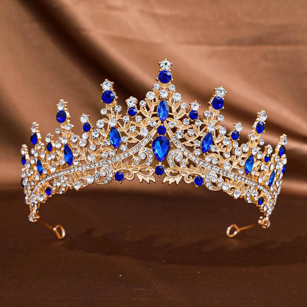 Diadema Corona Nuziale con Strass per Abito da Sera e Servizi Fotografici