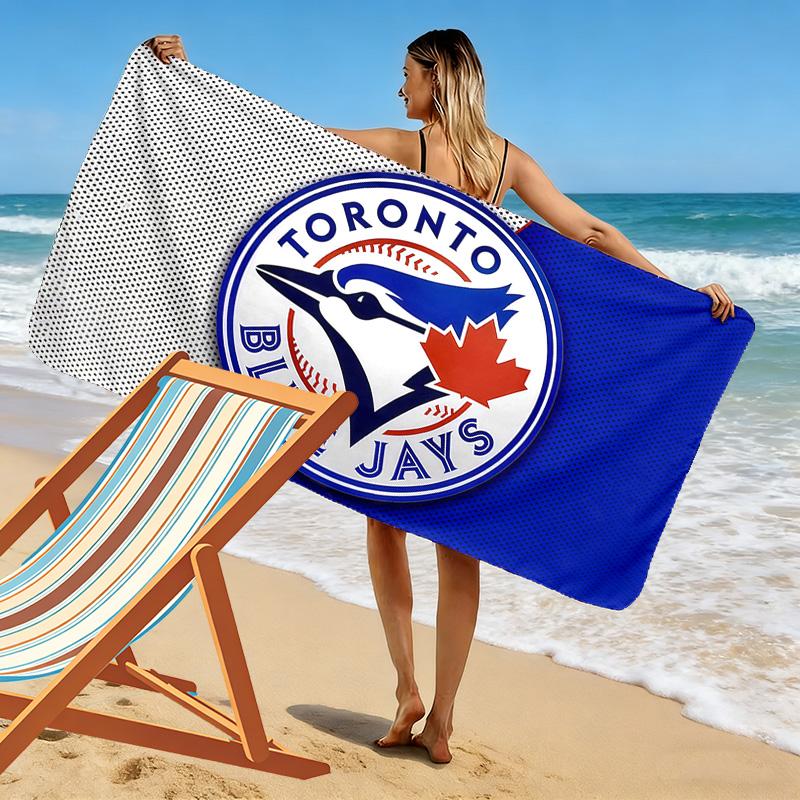 Toronto Blue Jays Druck Strandtuch, Großes Weiches Schnelltrocknendes Handtuch für Strand Camping Schwimmen