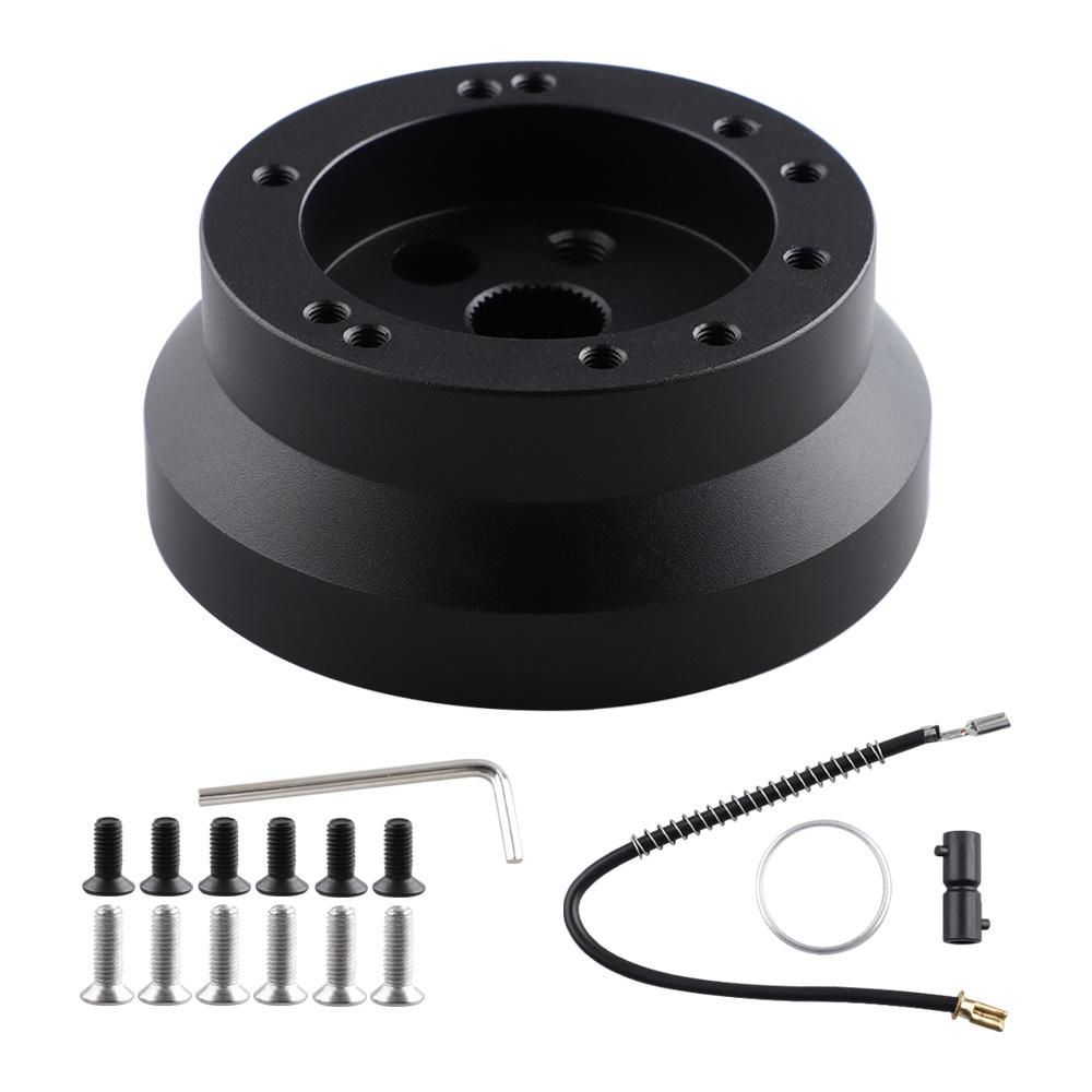 Steering Wheel Polished Short Hub Adapter 5 & 6 Hole Ididit, GM, Chevy B Silver