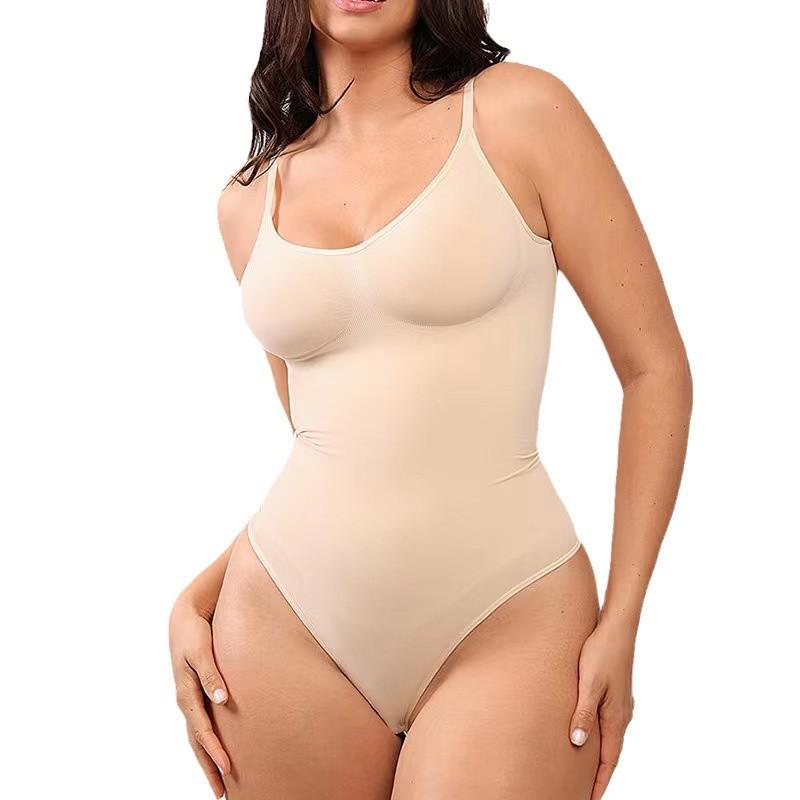 Plus Size Seamless Thong Bodysuit Women's Strapless Tummy Control One-Piece Backless Shaping Garment with Buttock-Lifting Effect