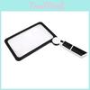 3 Page 5x Led Magnifier Color Lighting Large Reading Magnifying Glass With Foldable Handle For Embroidery Crafting