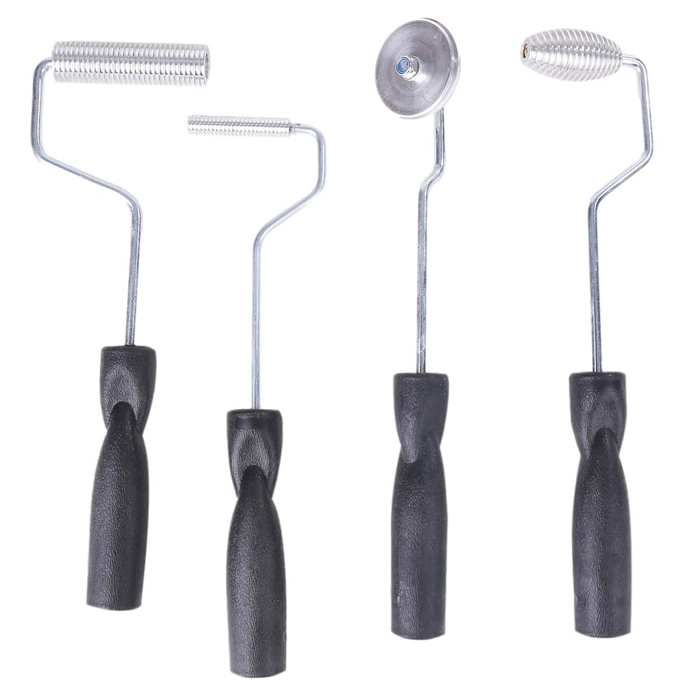 

Ролик для удаления пузырьков Rubonarie, Ролик с железным винтом, Набор для ремонта FRP, Шпатлевка, Стеклопластик (Черный, 4 ролика)