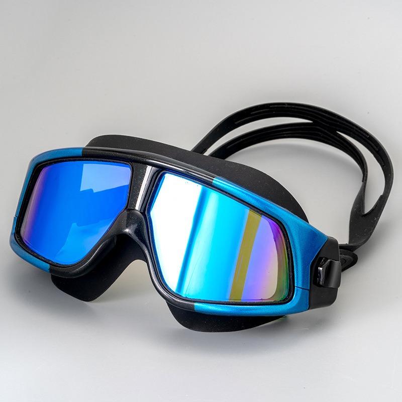 High Quality Medium Frame Silicone Swimming Goggles Anti-Fog UV Protection No Leak PC Lens Plain Design Adults