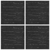Striped Black Carpet Tile 50 x 50 cm 4 pcs PP and Bitumen