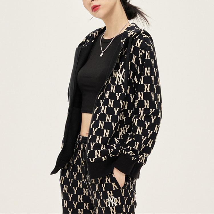 New MLB Old Flower Sweatshirts Unisex Black 3ATRM0114-50BKS