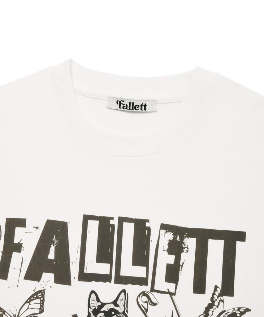 FALLETT Rock Star Nero Short Sleeve Tee White