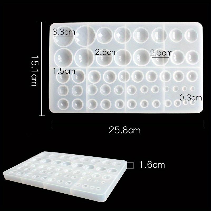 1 PC Silicone Resin Casting Molds for Earrings Jewelry Making, Transparent Round Shape Mold Set for DIY Craft Projects