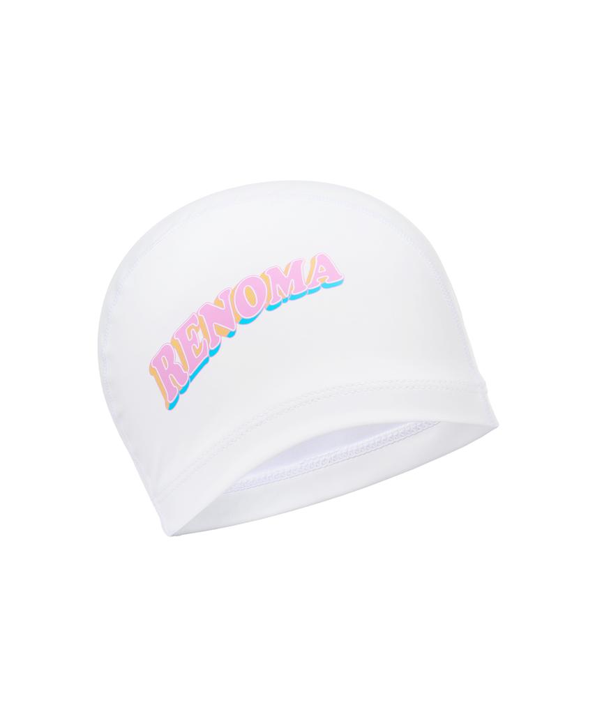 Lenomasuyeongbog Toys Adult Retro Text Pu Swim Cap White Ro-Rc2F002-Wh