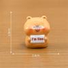 Collection Of 4 Funny Cartoon Animal Figurines With Emotional Signs For Enhancing Kids Room And Office Desktop Decors