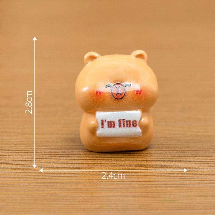Collection Of 4 Funny Cartoon Animal Figurines With Emotional Signs For Enhancing Kids Room And Office Desktop Decors