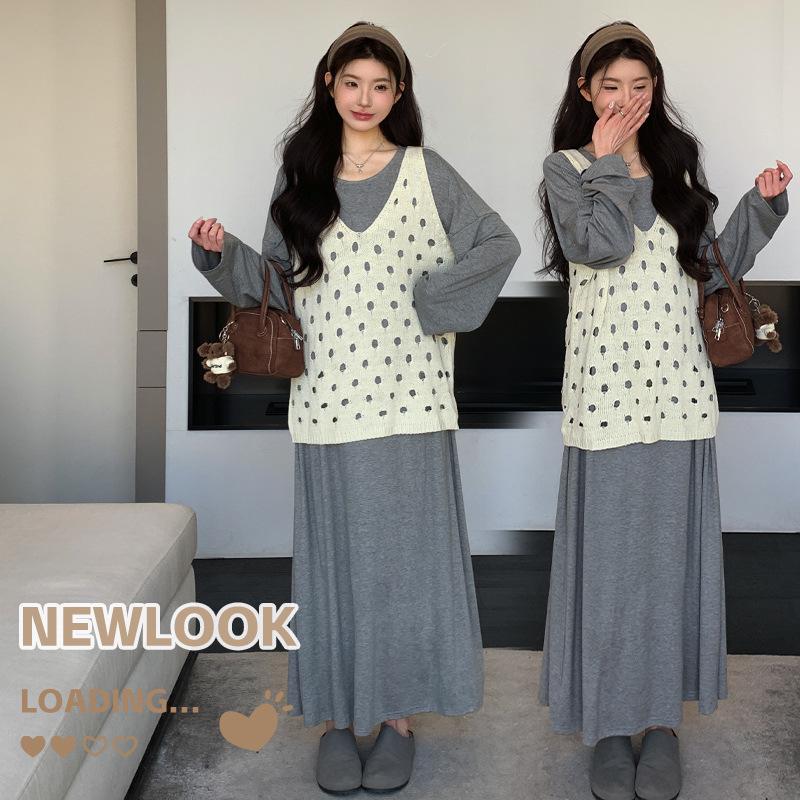 2026 Spring/Summer Loose Maternity Hollow-Out Vest Dress M