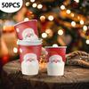 50pcs, Christmas Disposable Paper Cups, 9oz/250ml Eco Cups, Disposable Drinking Cups, Coffee Cups, Drinking Cups, Table Cups