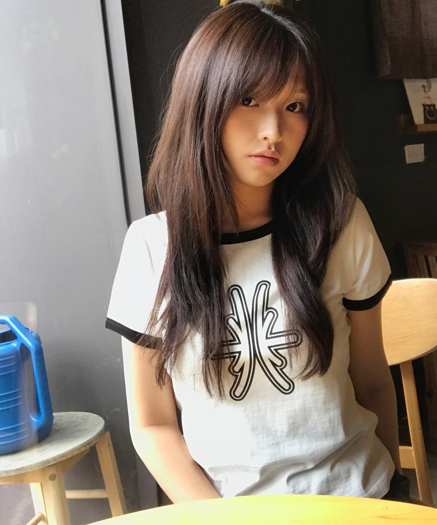 BOUNDARY Decalcomania Slim Fit Ringer T-Shirt [Ivory]