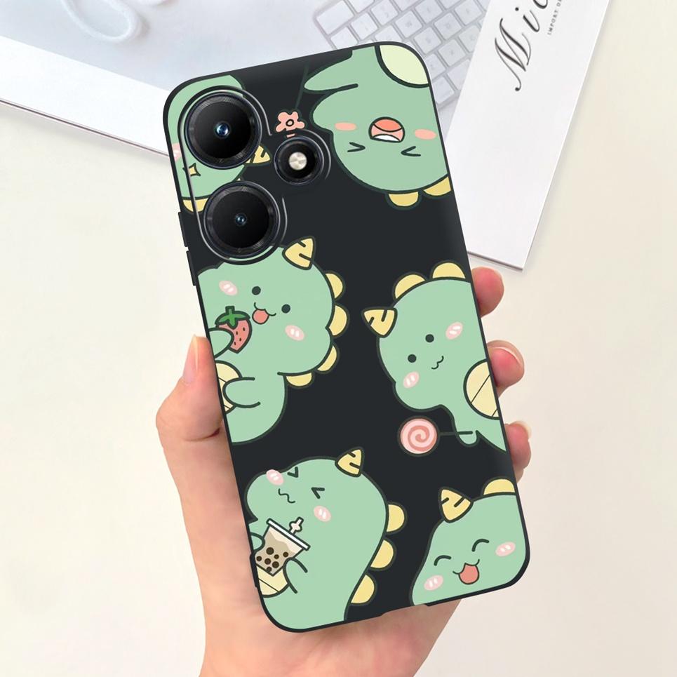 

Для Infinix Hot 30i 30 Play NFC Чохол Місячна Ніч Квітка Рідкий Силікон Задня Кришка Для Infinix Hot 30Play 30i 30 Play Чохол для Телефону Hot 30 Play ( NFC )