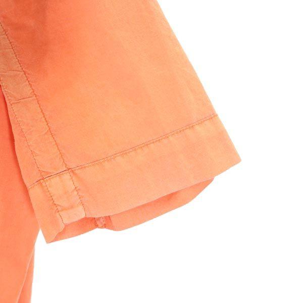 Emporio Armani Short Sleeve Full Zip Button Down Shirt S Orange Series Men's Used