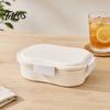 Healthy Lunch Box Snack Container, with Separate Compartments Design, Food-Grade PP Box, Built-In Ice Portable Layer Keeps Food Fresh Fruits
