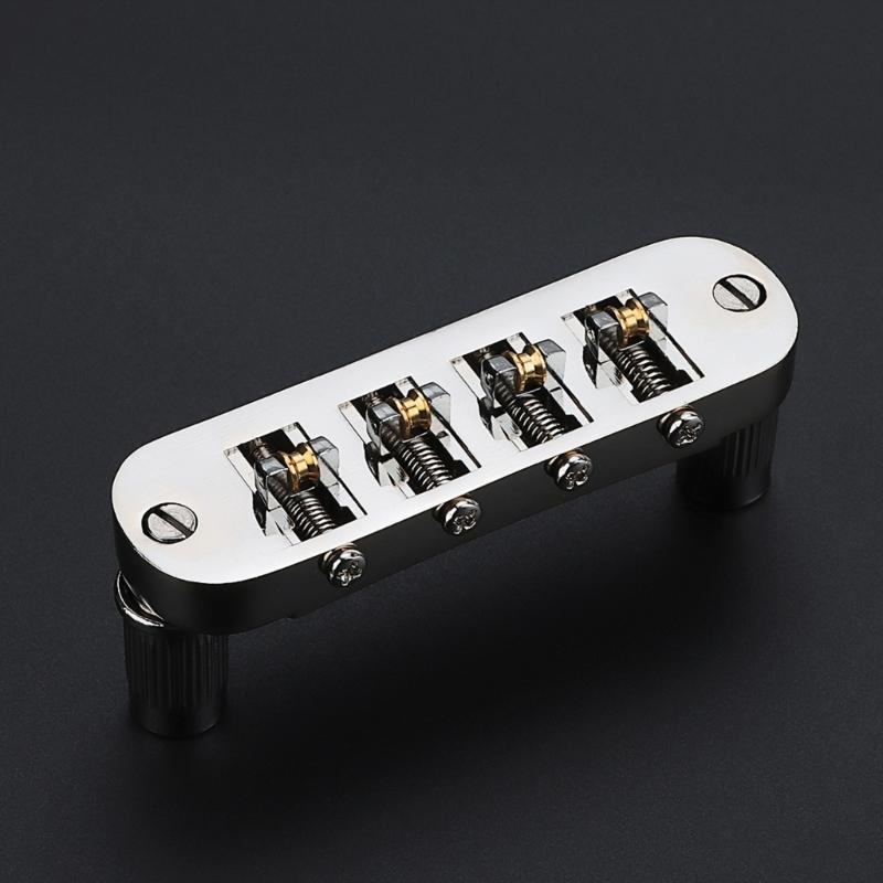 Professional Roller Saddles Guitar Bridge Replacement 4 String Guitar Bridge Roller Saddles Guitar Bridge Guitar Accessory