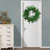 14 Inch Artificial Olive Wreath - Handcrafted Garland Branch Ornaments, Faux Front Door Hanging With Green Leaves and Fruit - Great for Wedding,