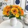 Realistic Silk Flowers for Wedding Centerpieces Sunflower Artificial Flowers, Fake Bouquet Home, Rustic Faux Arrangements Table Decor Fabric