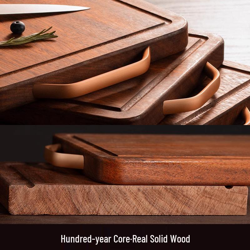 Mildew-Proof Wenge Wood Double-Sided Cutting Board - Food-Grade Solid Wood Chopping Board for Kitchen