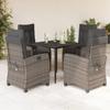 Vidaxl 5-Cz. Gartenmöbel-Set mit Kissen, Grau, PE-Rattan